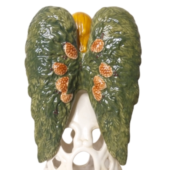 Praying Winged Angel Illuminated Reticulated Skirt‎ Christmas Angel 10" - Picture 4 of 10